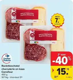 Carrefour Racletteschotel charcuterie en kaas Carrefour aanbieding