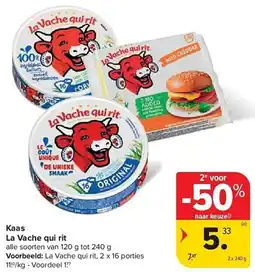 Carrefour Kaas La Vache qui rit aanbieding
