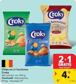 Carrefour Chips en à l'ancienne Croky aanbieding