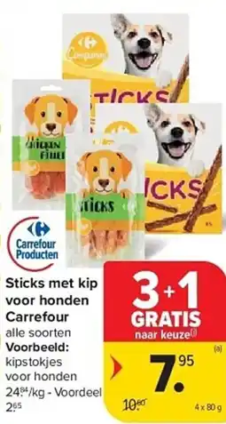 Carrefour Sticks met kip voor honden carrefour aanbieding