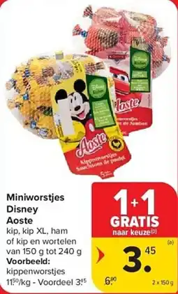 Carrefour Miniworstjes disney aoste aanbieding