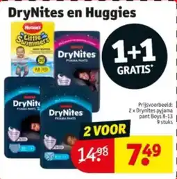 Kruidvat DryNites en Huggies aanbieding