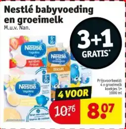 Kruidvat Nestlé babyvoeding en groeimelk aanbieding