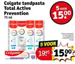 Kruidvat Colgate tandpasta total active prevention aanbieding