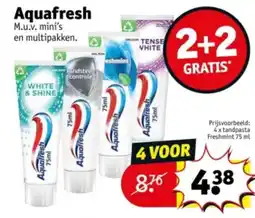 Kruidvat Aquafresh aanbieding