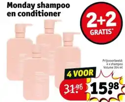 Kruidvat Monday shampoo en conditioner aanbieding