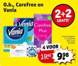 Kruidvat O.b., Carefree en Vania aanbieding