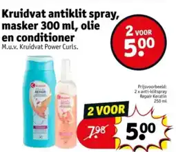 Kruidvat Kruidvat antiklit spray masker olie en conditioner aanbieding