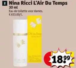 Kruidvat Nina Ricci L'Air Du Temps aanbieding