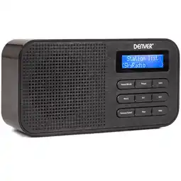 Decathlon Denver DAB Radio - Draagbare Radio - DAB+/ FM Radio - LCD Scherm - DAB42 - Zwart aanbieding