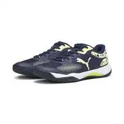 Decathlon Solarcourt RCT padelschoenen PUMA Navy Fast Yellow White Blue aanbieding
