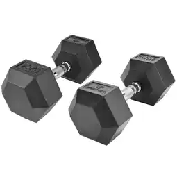 Decathlon Zeshoekige halters 20 kg Fitness Tech Set van 2 stuks aanbieding