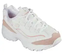 Decathlon SKECHERS Dames D'LITES NEW HEAT Sneakers Wit / Wit / Oranje aanbieding