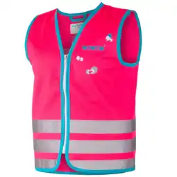 Decathlon Fluo fietshesje voor kinderen Crazy Monster roze aanbieding