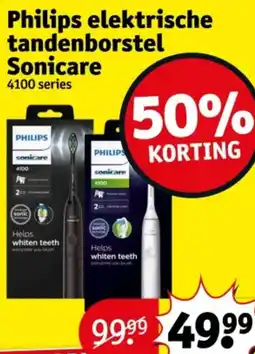 Kruidvat Philips elektrische tandenborstel Sonicare 4100 series aanbieding