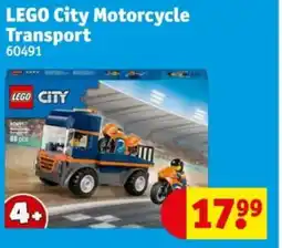 Kruidvat LEGO City Motorcycle Transport 60491 aanbieding