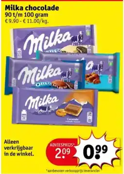 Kruidvat Milka chocolade aanbieding