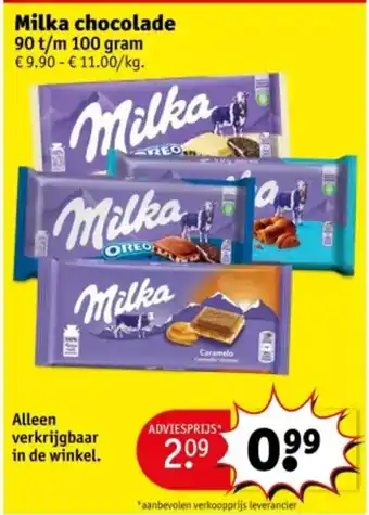 Kruidvat Milka chocolade aanbieding