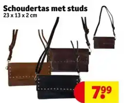 Kruidvat Schoudertas met studs aanbieding