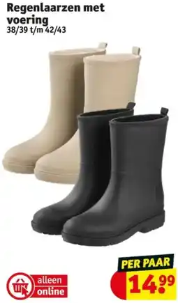 Kruidvat Regenlaarzen met voering aanbieding