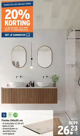 GAMMA Florida 130x20 cm aanbieding