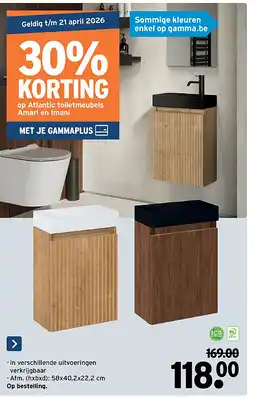 GAMMA Atlantic toiletmeubels Amari en Imani aanbieding