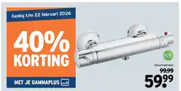 GAMMA Atlantic thermostatische kranen Marco chroom Douchekraan aanbieding