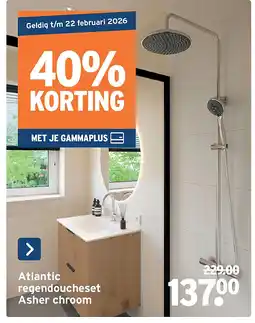 GAMMA Atlantic regendoucheset Asher chroom aanbieding