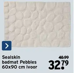GAMMA Sealskin badmat Pebbles 60x90 cm ivoor aanbieding