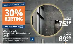 GAMMA Atlantic ronde spiegel met LED-verlichting Lexie aanbieding