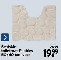 GAMMA Sealskin toiletmat Pebbles 50x60 cm ivoor aanbieding