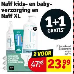 Kruidvat Naïf kids- en babyverzorging en Naïf XL aanbieding