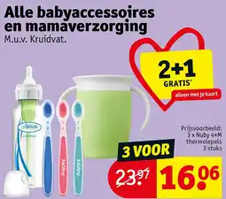 Kruidvat 3 x Nuby 4+M thermolepels 3 stuks aanbieding