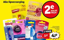 Kruidvat 2 x Vaseline lipbalm Rosy Balm 7 gram aanbieding