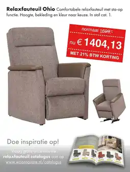 Woonsquare Relaxfauteuil Ohio aanbieding