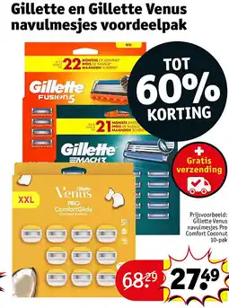 Kruidvat Gillette Venus navulmesjes Pro Comfort Coconut 10-pak aanbieding