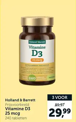 Holland & Barrett Holland & Barrett Vitamine D3 aanbieding