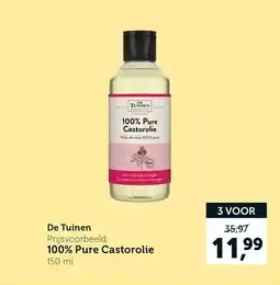 Holland & Barrett De tuinen 100% pure castorolie aanbieding
