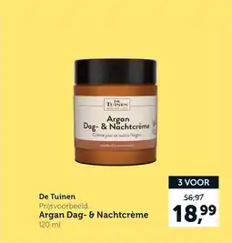 Holland & Barrett De tuinen argan dag- & nachtcrème aanbieding