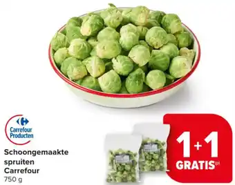 Schoongemaakte spruiten Carrefour