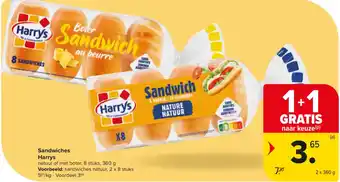 Carrefour Market Sandwiches Harrys aanbieding