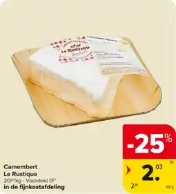 Carrefour Market Camembert Le Rustique aanbieding