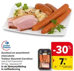 Carrefour Market Zuurkool en Assortiment Charcuterie Traiteur Gourmet Carrefour aanbieding