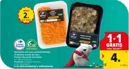 Carrefour Market Stamppot met kool, groentestoemp of stoemp wortel en uien Traiteur Gourmet Carrefour aanbieding