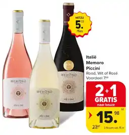 Carrefour Market Italië Memoro Piccini aanbieding