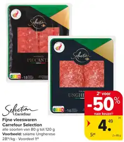 Carrefour Market Fijne vleeswaren Carrefour Selection aanbieding