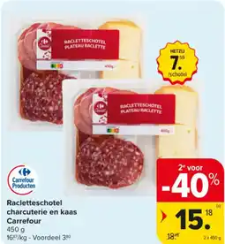 Carrefour Market Racletteschotel charcuterie en kaas Carrefour aanbieding