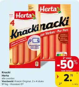 Carrefour Market Knacki Herta aanbieding