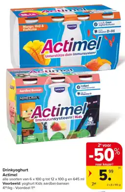 Carrefour Market Drinkyoghurt Actimel aanbieding
