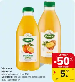 Carrefour Market Vers sap Materne aanbieding